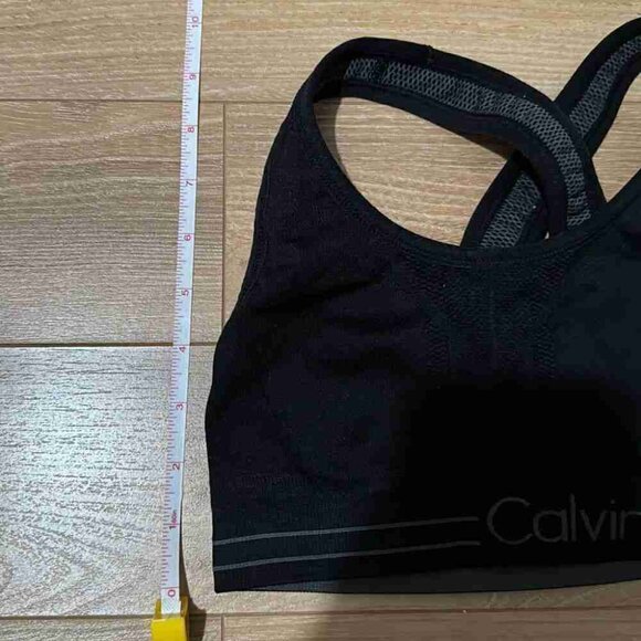 CalvinKlein Performance Seamless Impact Sports Bra Grey/Black Reversible sizexs - Picture 6 of 6